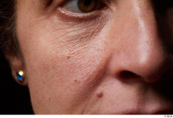 Eye Nose Cheek Skin Woman Birthmarks Slim Wrinkles Studio photo references